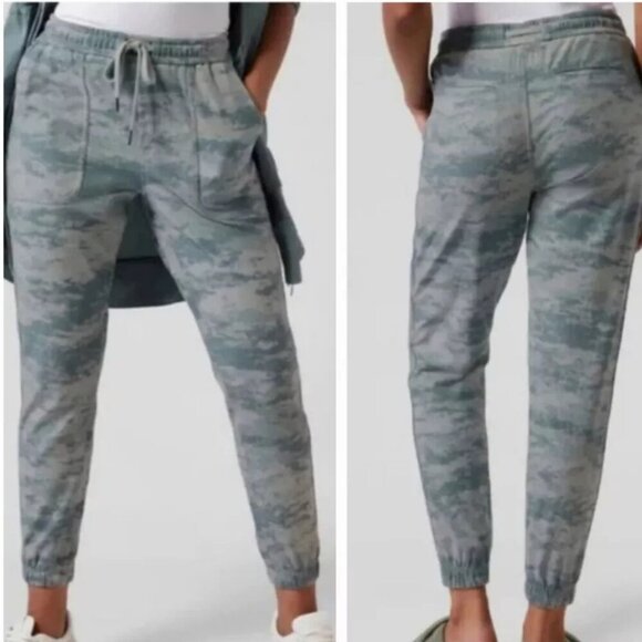 Athleta Farallon Fog Camo-Print Jogger Pants 35309 - Picture 1 of 13